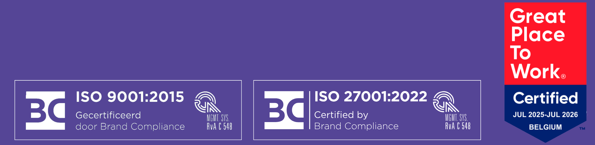2025 Great place to work and ISO logo 2