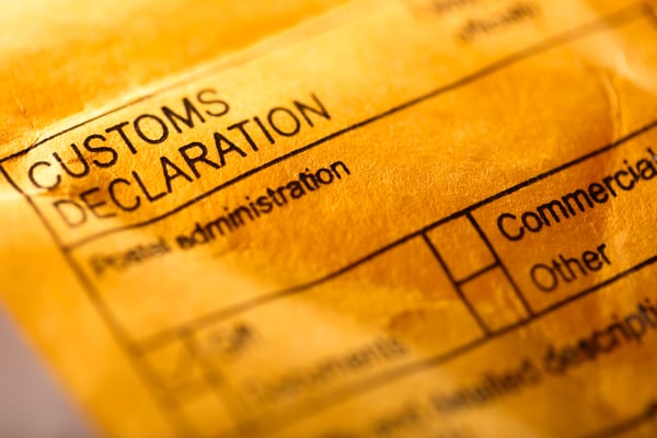 Customs declaration low value shipments