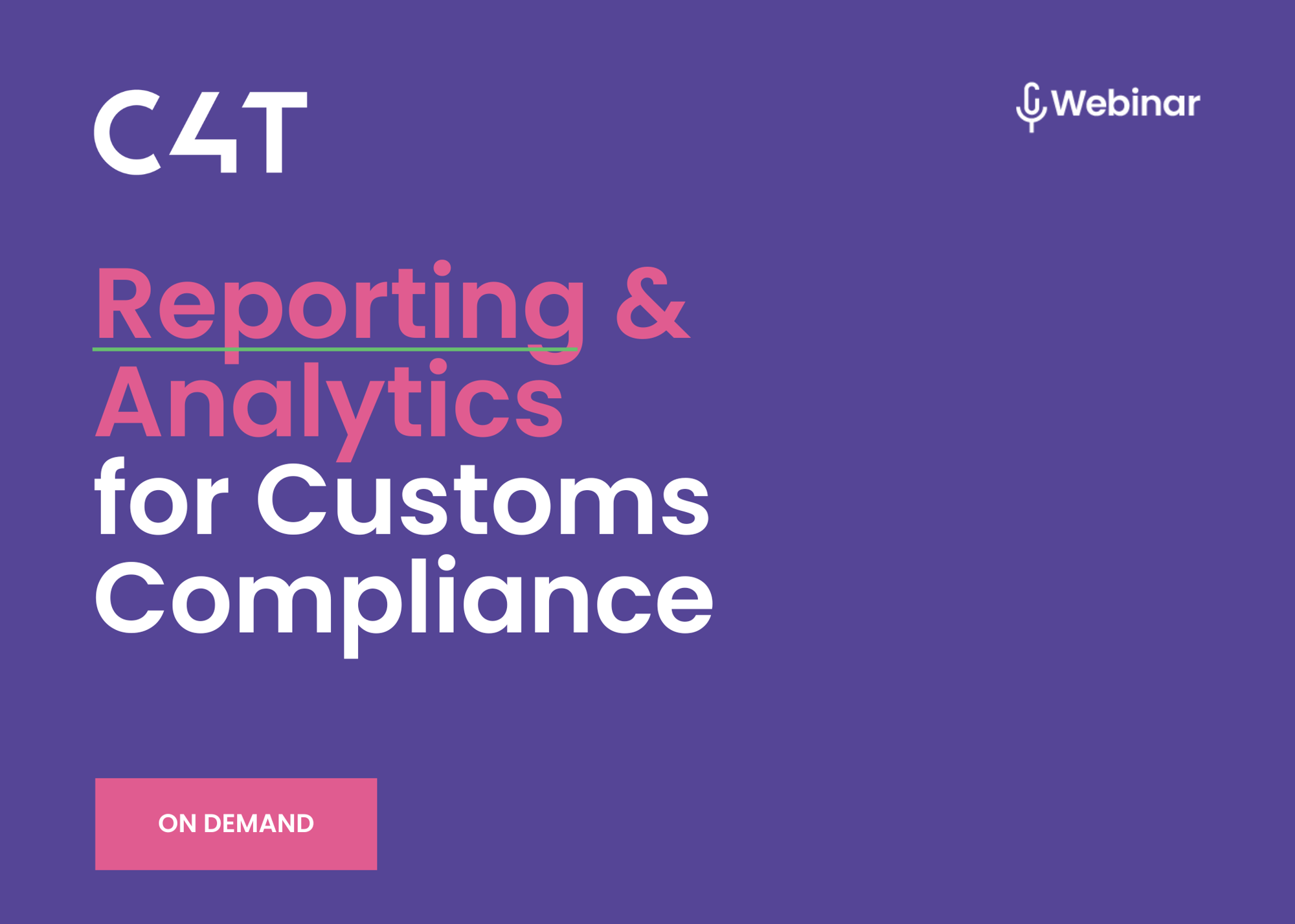 Reporting and analytics on demand landing page image