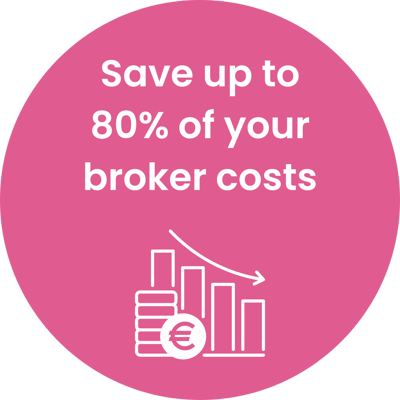 Save up to 80% of your broker costs circle