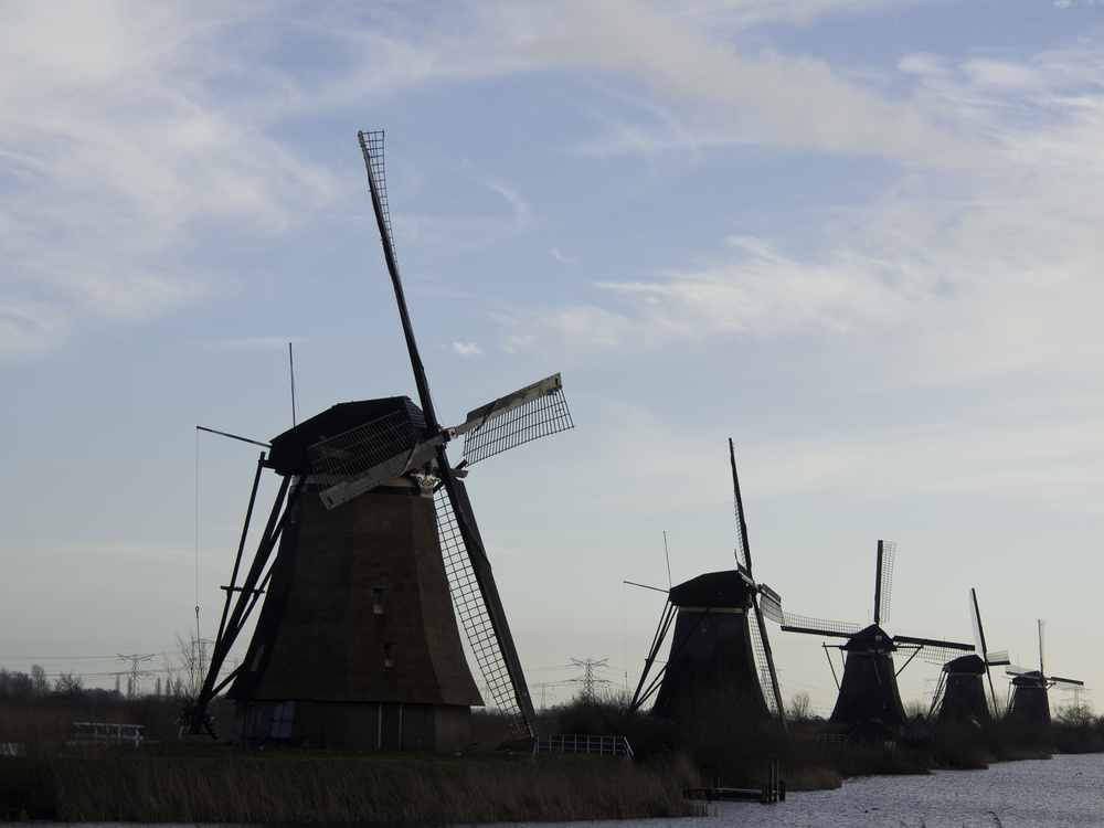 Kinderdijk in the netherlands